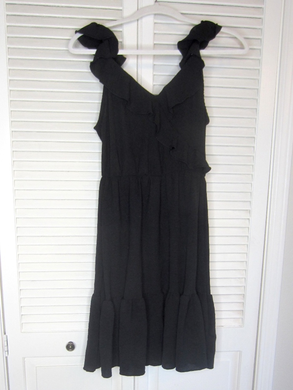 See You Monday Black ruffle dress - Size Medium